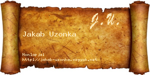 Jakab Uzonka névjegykártya